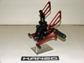 Rearsets Suzuki Hayabusa Black & Red