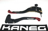  Levers Clutch  Brake Set Triumph 675  07-09 Red Tip