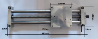 Metal Work Pneumatic Screw Twin Rod Slide linear guide