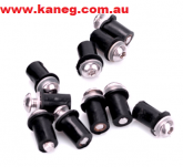 M5 Windshield - Fairing Stainless Steel Screws Blind Hole Wellnuts: 10 piece Combo Screw Grommet and Nut Kit