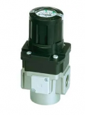 SMC ARG20-02G1H, Regulator w/Built-in Pressure Gauge - Post included