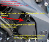 Triumph Speed Triple 11-17  Kaneg Centre Lift Mate - Post included