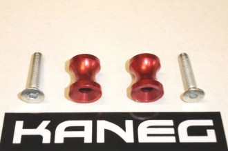 yamaha & Aprilia red spools & silver bolts