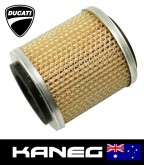 Ducati Bevel Oil filter 1972 and on: Darmah/GT/GTS/MHR/S/S2/SS Bevel Twin with cartridge. New Genuine OEM Part 075949890. Post within Aust included