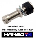 Ducati Rear Wheel Valve. SUITS ALMOST EVERY Ducati since 1984. Post included