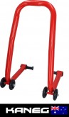 Motorcycle Front Wheel Stand: Kaneg's Linea Rossa 1 Piece Sport and Road Bike Workshop Service Stand. Post Included