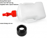 10 Litre Race Rapid Fill Fuel Jug, Kaneg Fast Fill AND a Spout Reducer - Post included